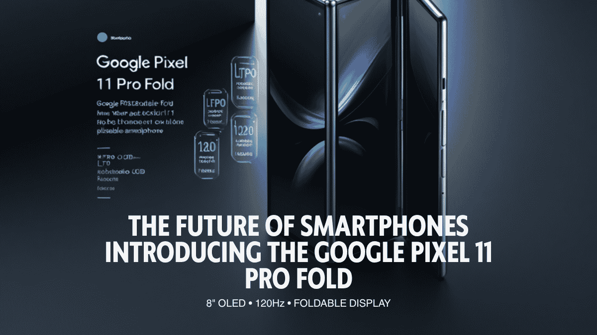Google Pixel 11 Pro Fold showing its 8-inch foldable OLED display
