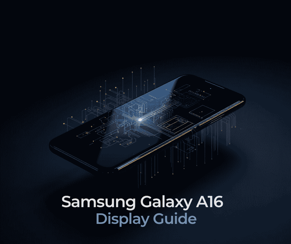 Samsung Galaxy A16 featuring a 6.7-inch Full HD+ Super AMOLED display with vibrant colours and a smooth 90Hz refresh rate.